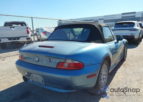 2001 BMW Z3 2.5I из США, поврежденный, VIN WBACN33491LM01574